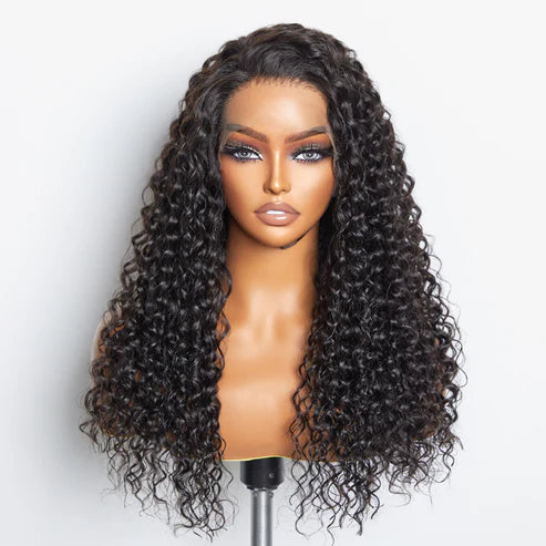 Taneshia's GodBless 16 inches 16×13 PartingMax Glueless Lace Wig 3D Cap Pre-bleached Water Wave Transparent Lace Front Wig 150% Density