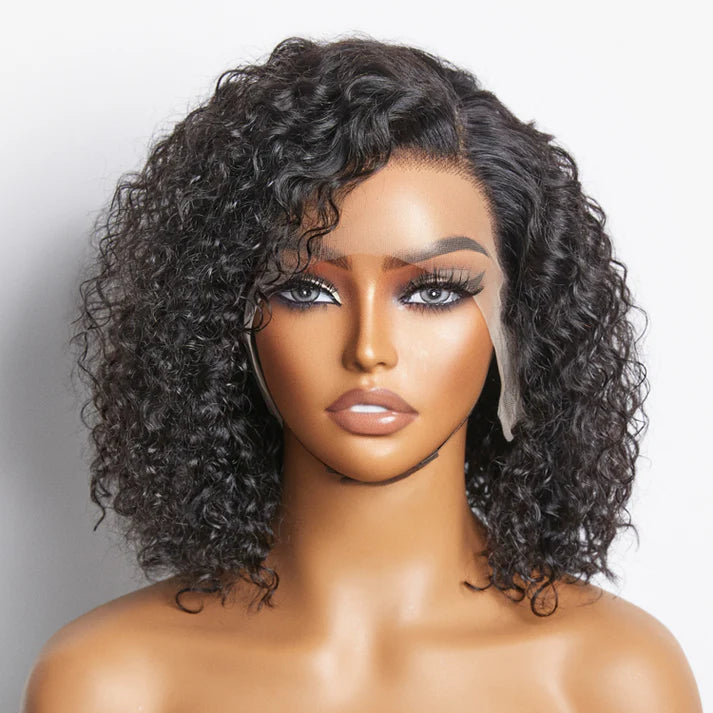 Taneshia's GodBless Pre-Plucked 13x4 Lace Front Curly Bob Wig 150% Density