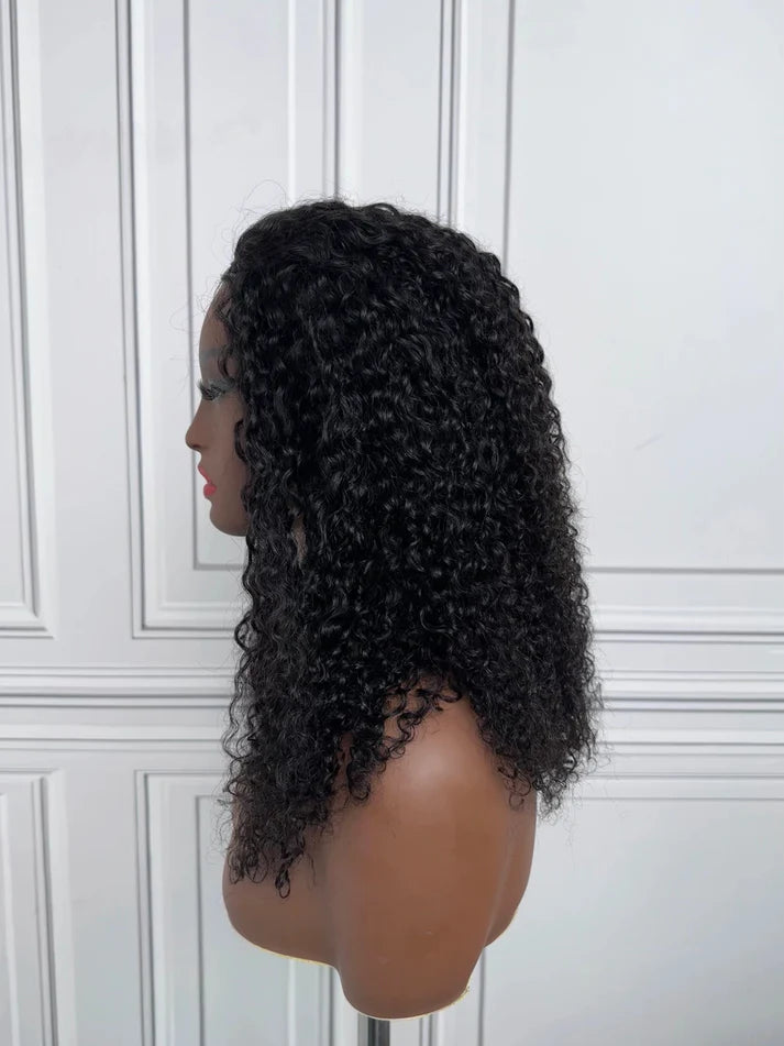 Taneshia's GodBless 22inch #1B Natural Black Messy Curly Half Wig 150%Density