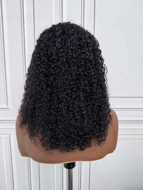 Taneshia's GodBless 22inch #1B Natural Black Messy Curly Half Wig 150%Density