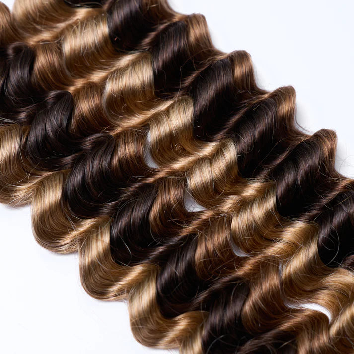 Taneshia's GodBless 20inch Deep Wave Bulk Hair For Braiding #P4/27 Color
