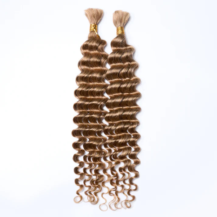 Taneshia's GodBless 20inch Deep Wave Bulk Hair For Braiding #27 Color